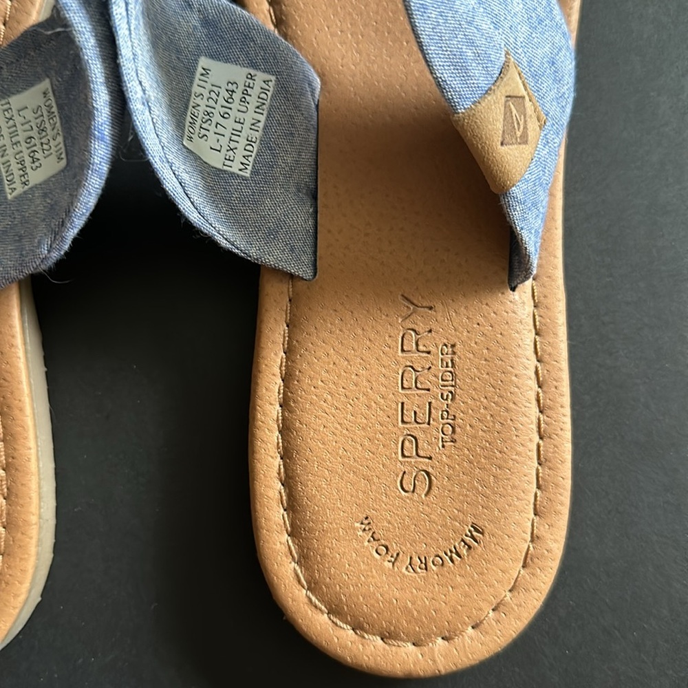 Women’s Sperry Top Sider Memory Foam Thong Flip Flop Sandals Size 11M - Picture 3 of 5